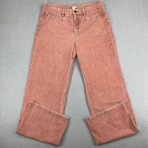 Roxy Womens Wide Leg Corduroy Pants Dusty Rose Pink Size 30